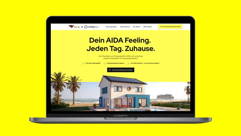 AIDA x Living Haus – Website Desktop